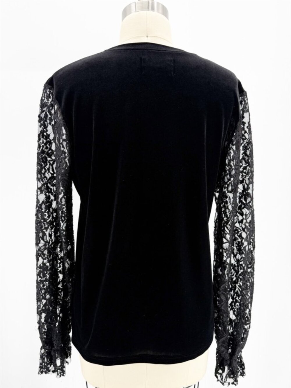 Southcott Velvet Top Lace Sleeves Sz 2/M Whimsigoth Fairy Grunge - Picture 4 of 9